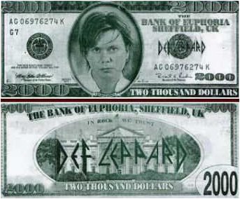 Def Leppard Dollar Bill 1999.