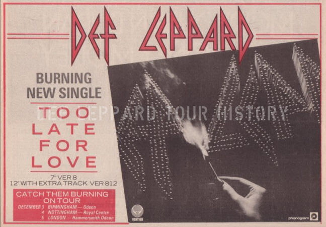 too late for love def leppard