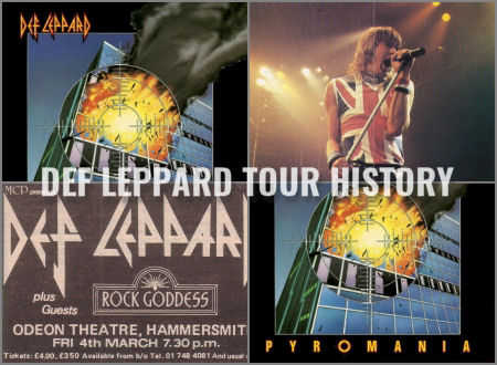 def leppard pyromania tour 1983