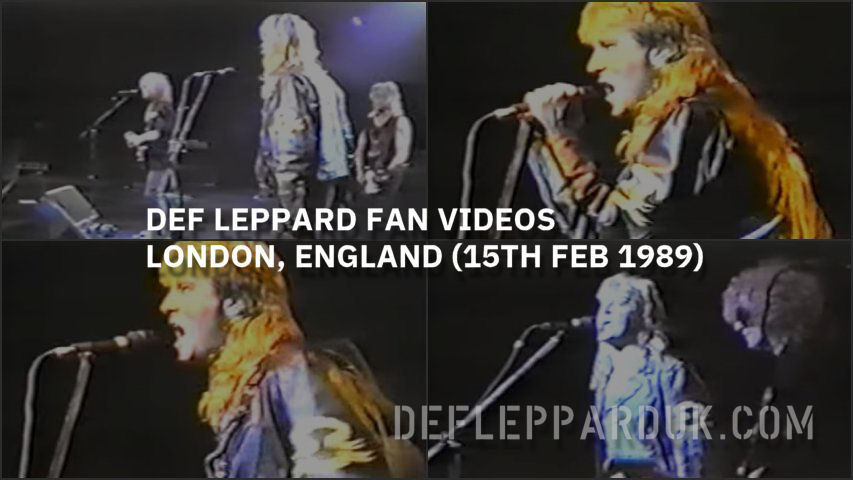 Def Leppard Fan Videos 1989.