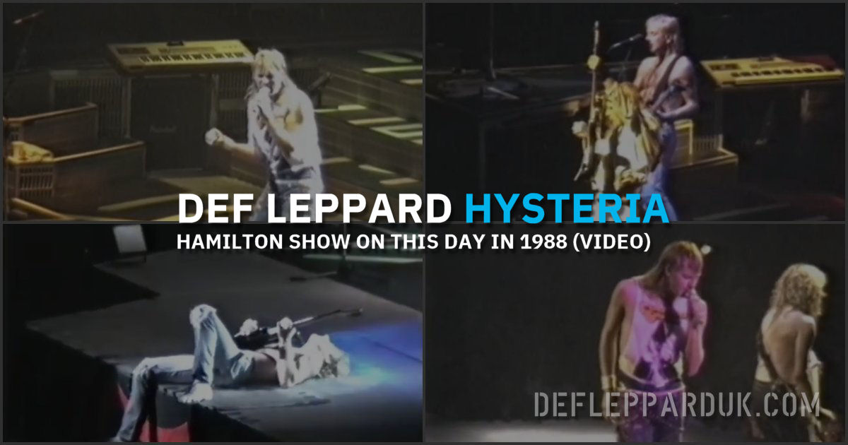 35 Years Ago DEF LEPPARD In The Round In HAMILTON, ON (Hysteria Tour Video)