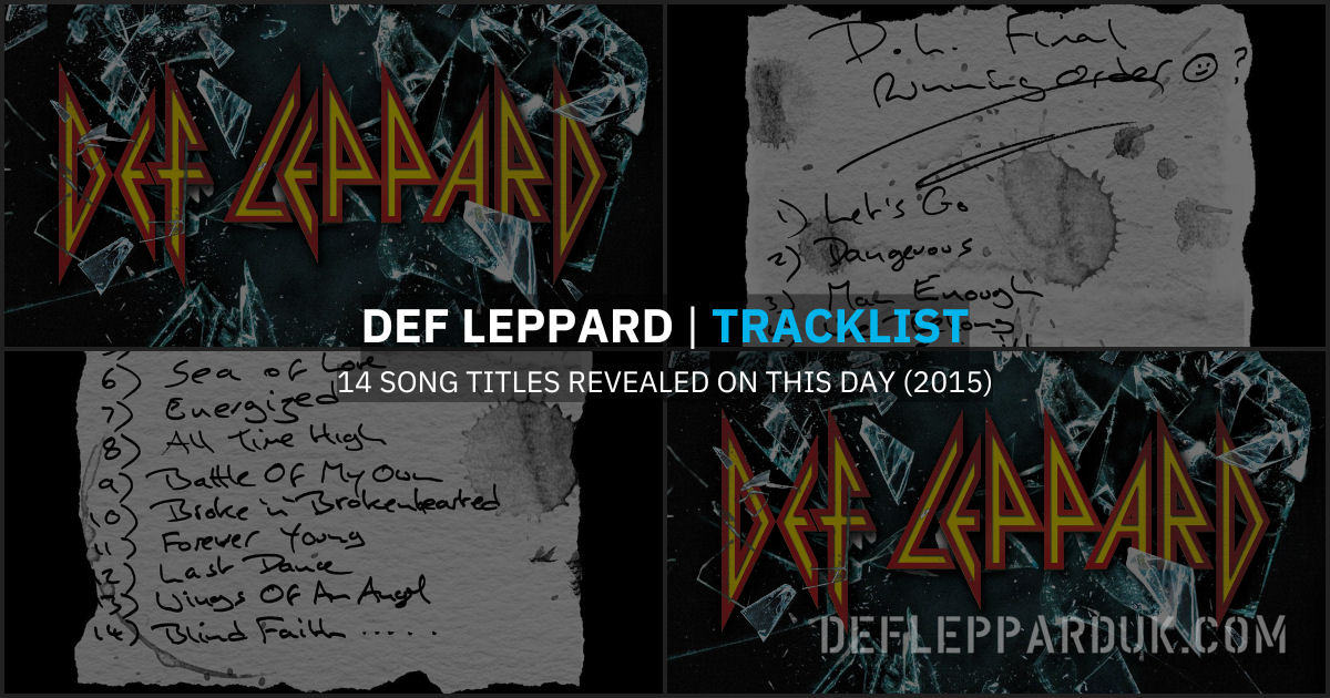 Def Leppard 2015.