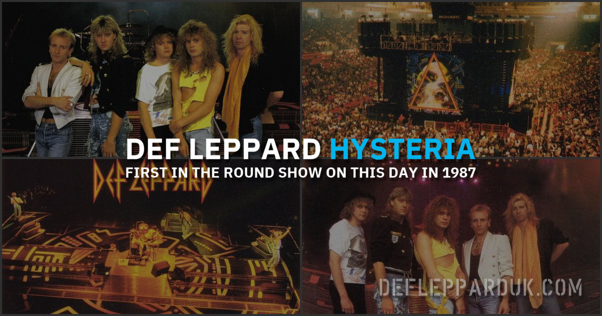 36 Years Ago DEF LEPPARD Unveil HYSTERIA Tour IN THE ROUND Stage
