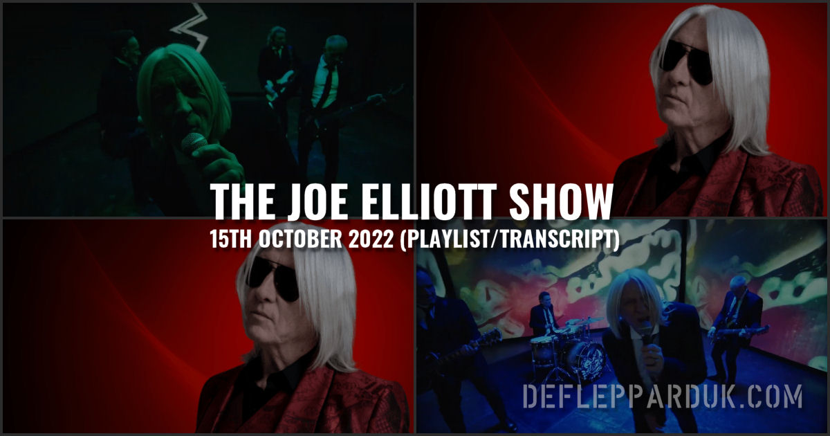 Joe Elliott 2022.